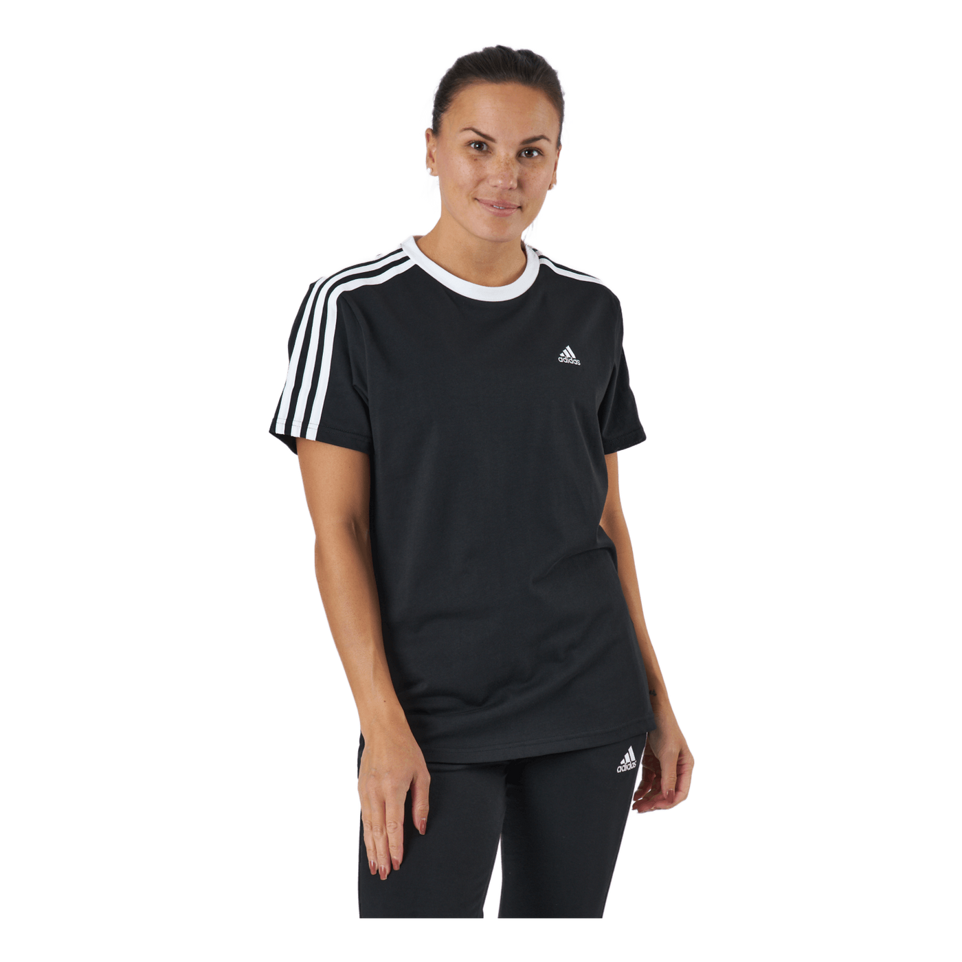 Essentials 3-Stripes T-Shirt Black / White