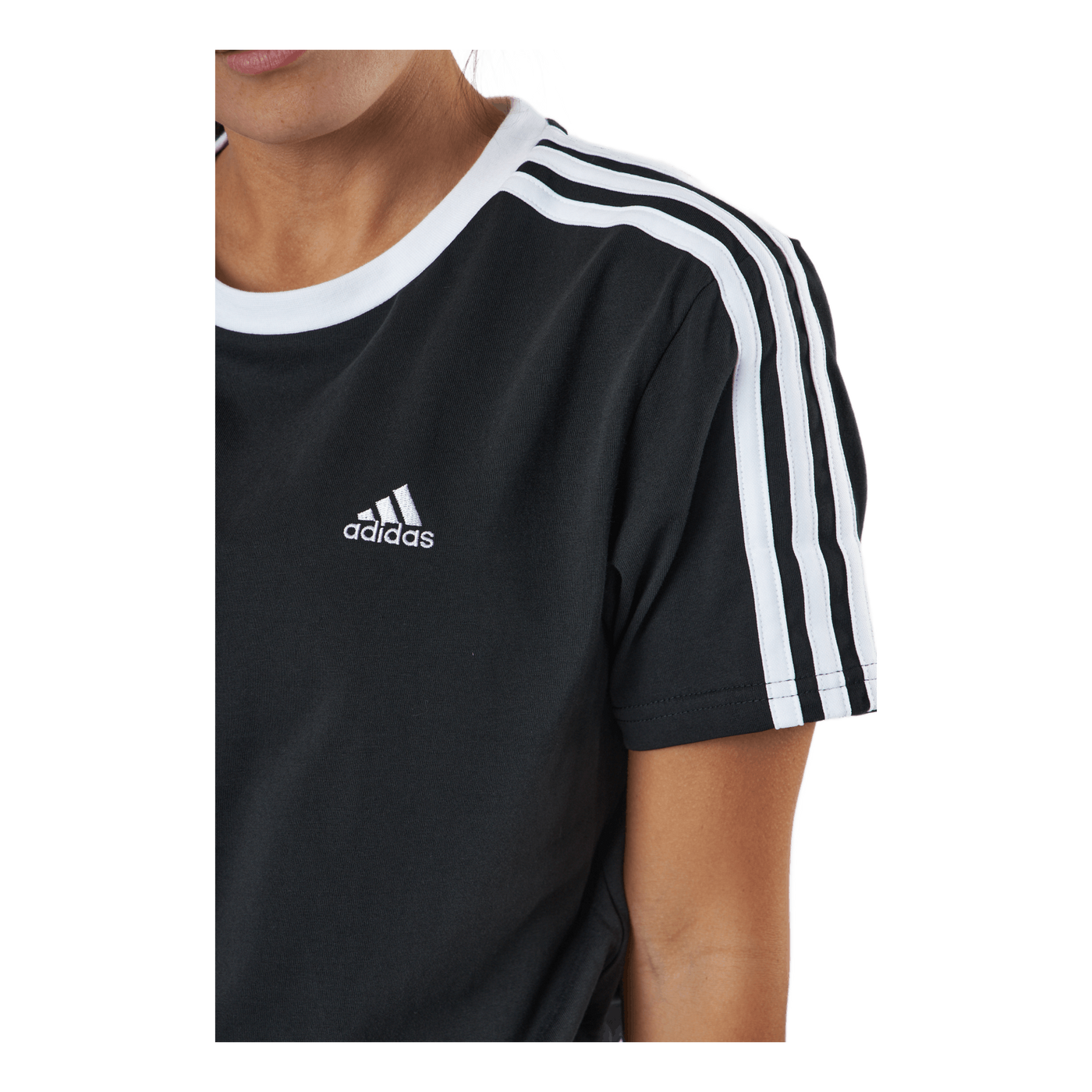 Essentials 3-Stripes T-Shirt Black / White