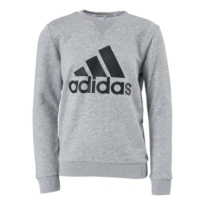 Adidas Boys Essentials Big Logo Sweatshirt Medium Grey Heather / Black