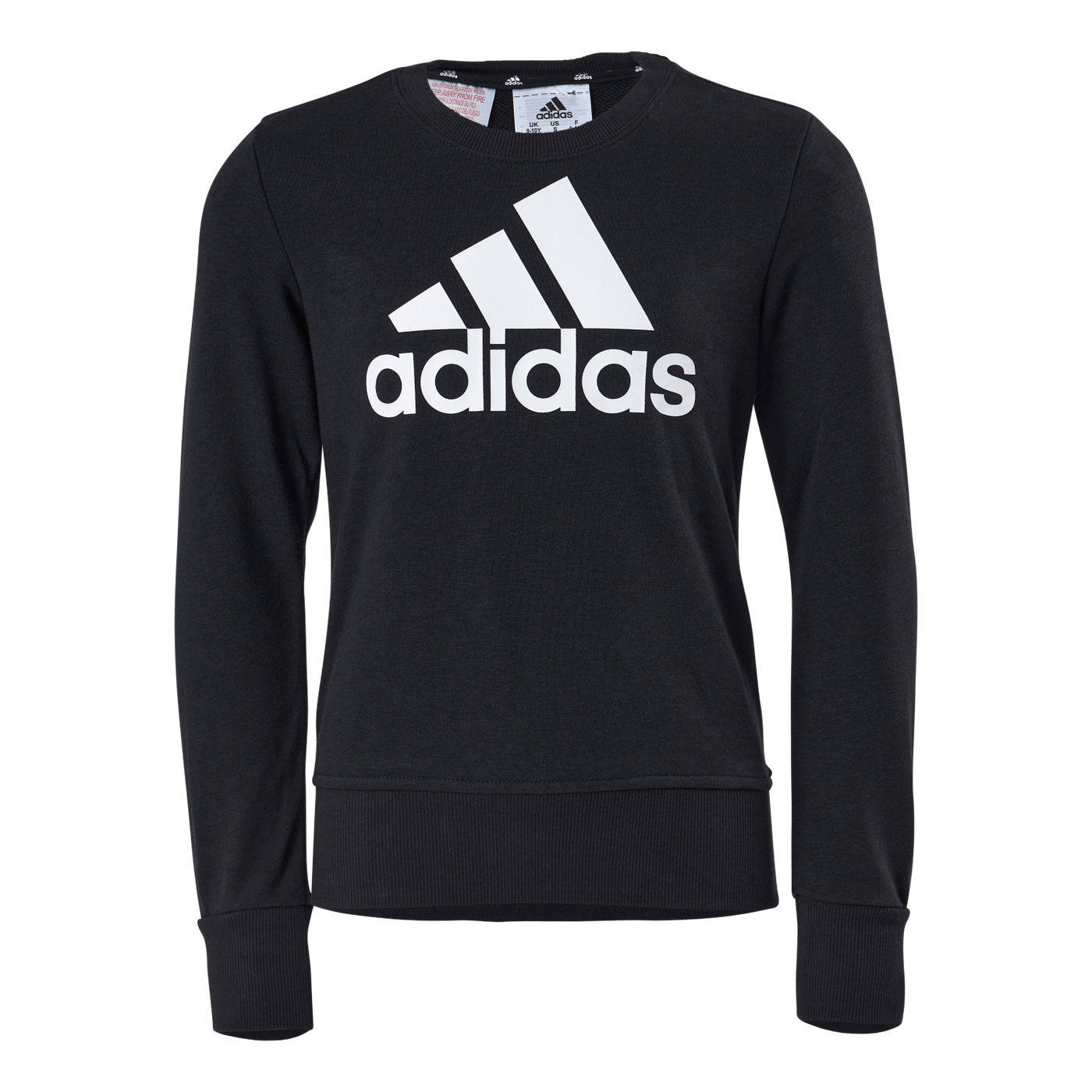 Adidas Girls Essentials Big Logo Sweatshirt Black / White