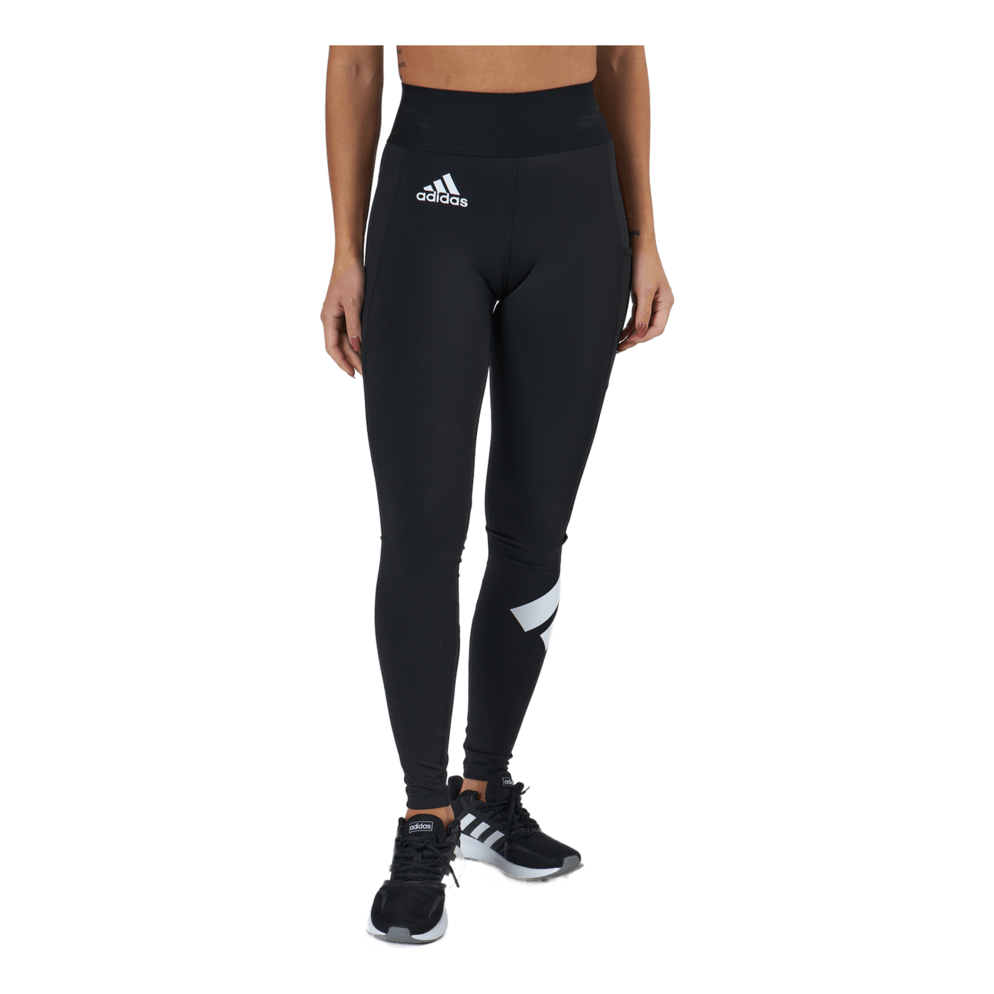 Techfit Long 3Bar Logo Tight Black / White