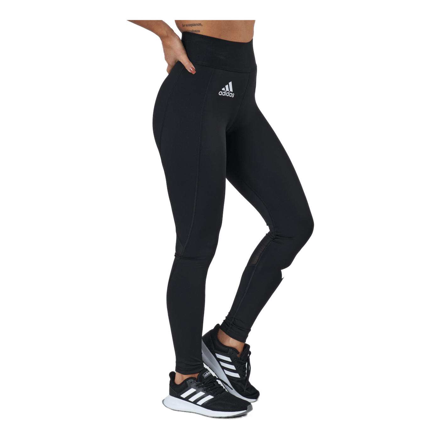 Techfit Long 3Bar Logo Tight Black / White