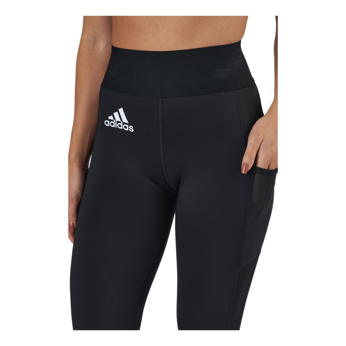 Techfit Long 3Bar Logo Tight Black / White