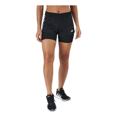 Pacer 3 Stripe Woven 2 In 1 Short Black / White