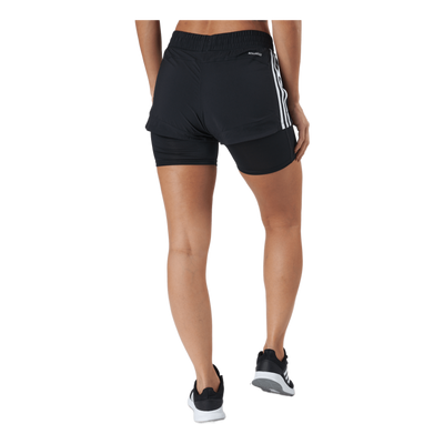 Pacer 3 Stripe Woven 2 In 1 Short Black / White