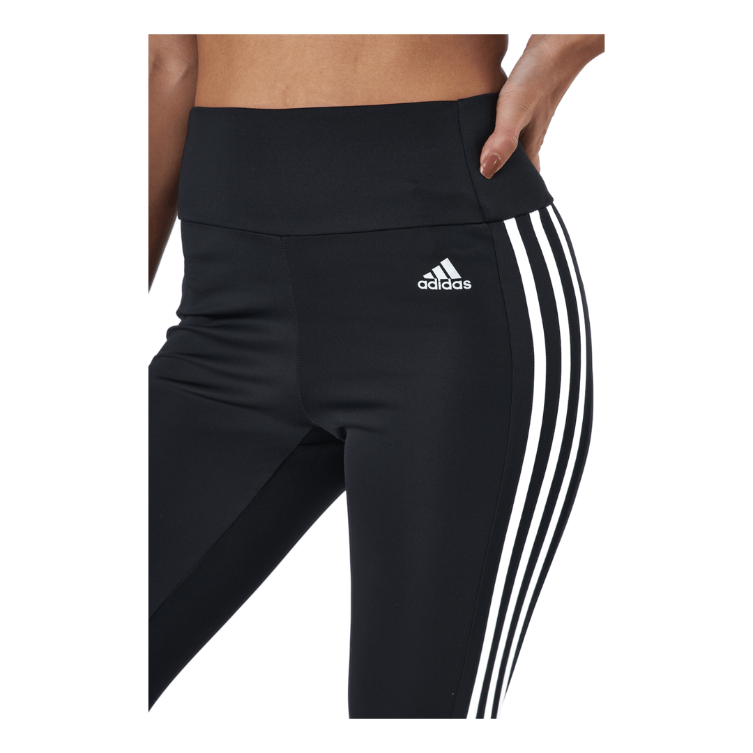 High Rise 3-Stripes 7/8 Tights Black / White
