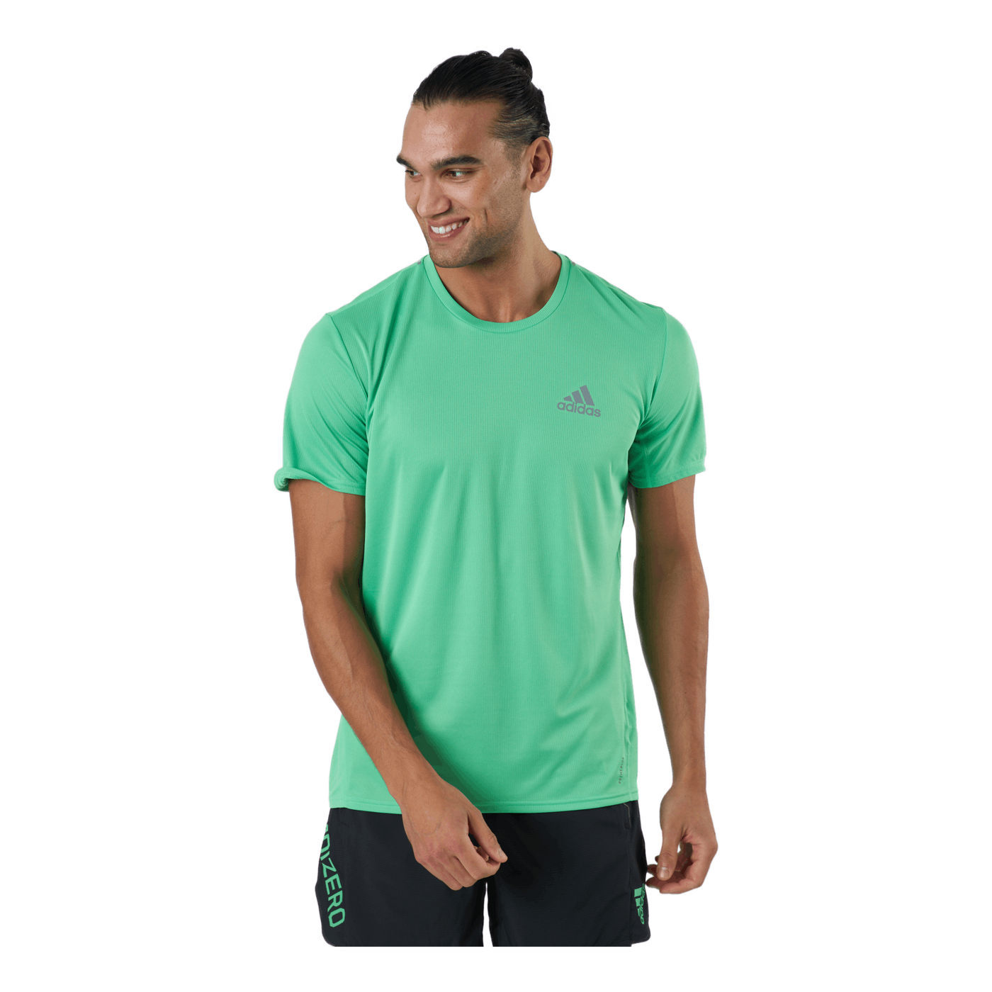 Adidas Fast Primeblue Tee Men Semi Screaming Green / Reflective Silver