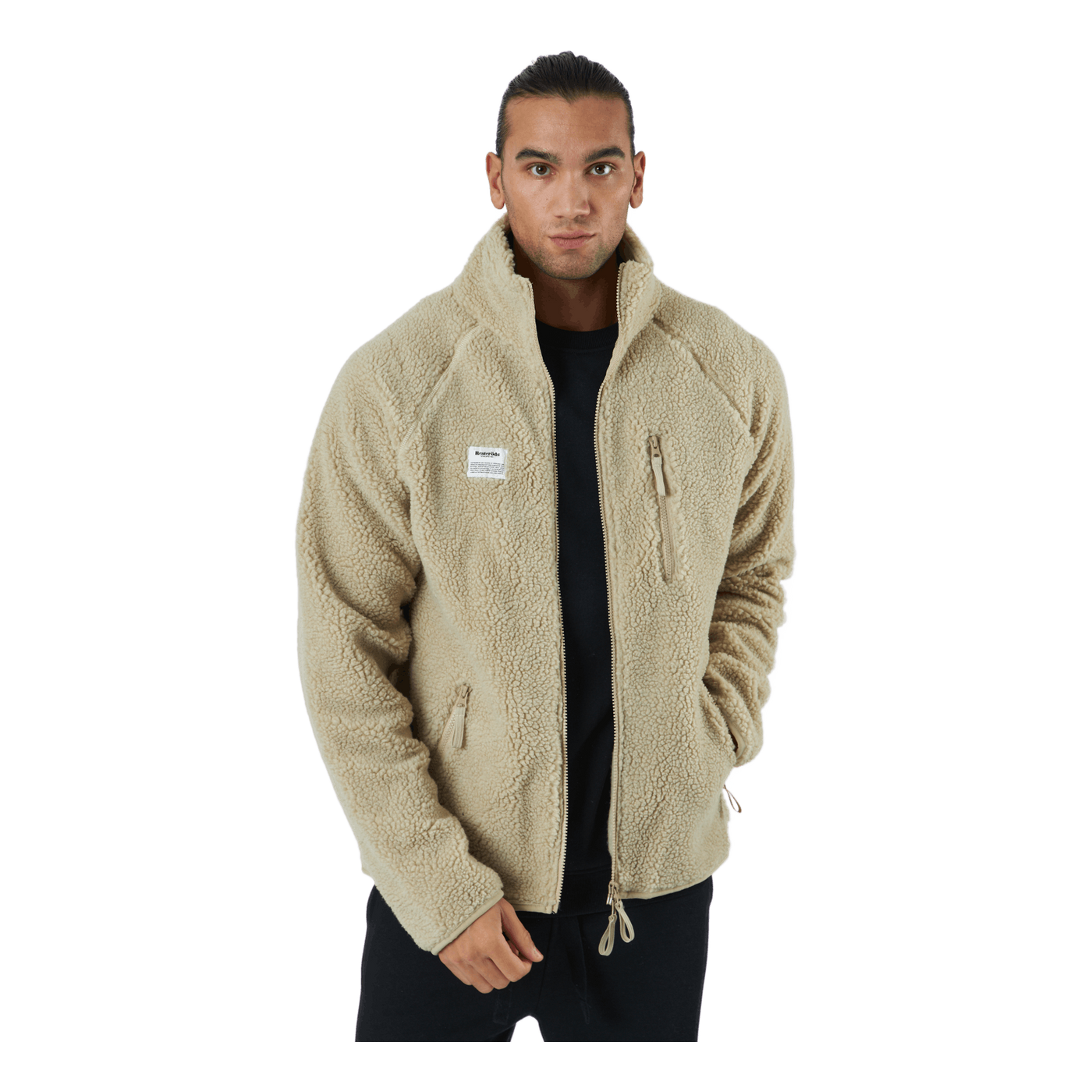 Fleece Jacket Zip Beige