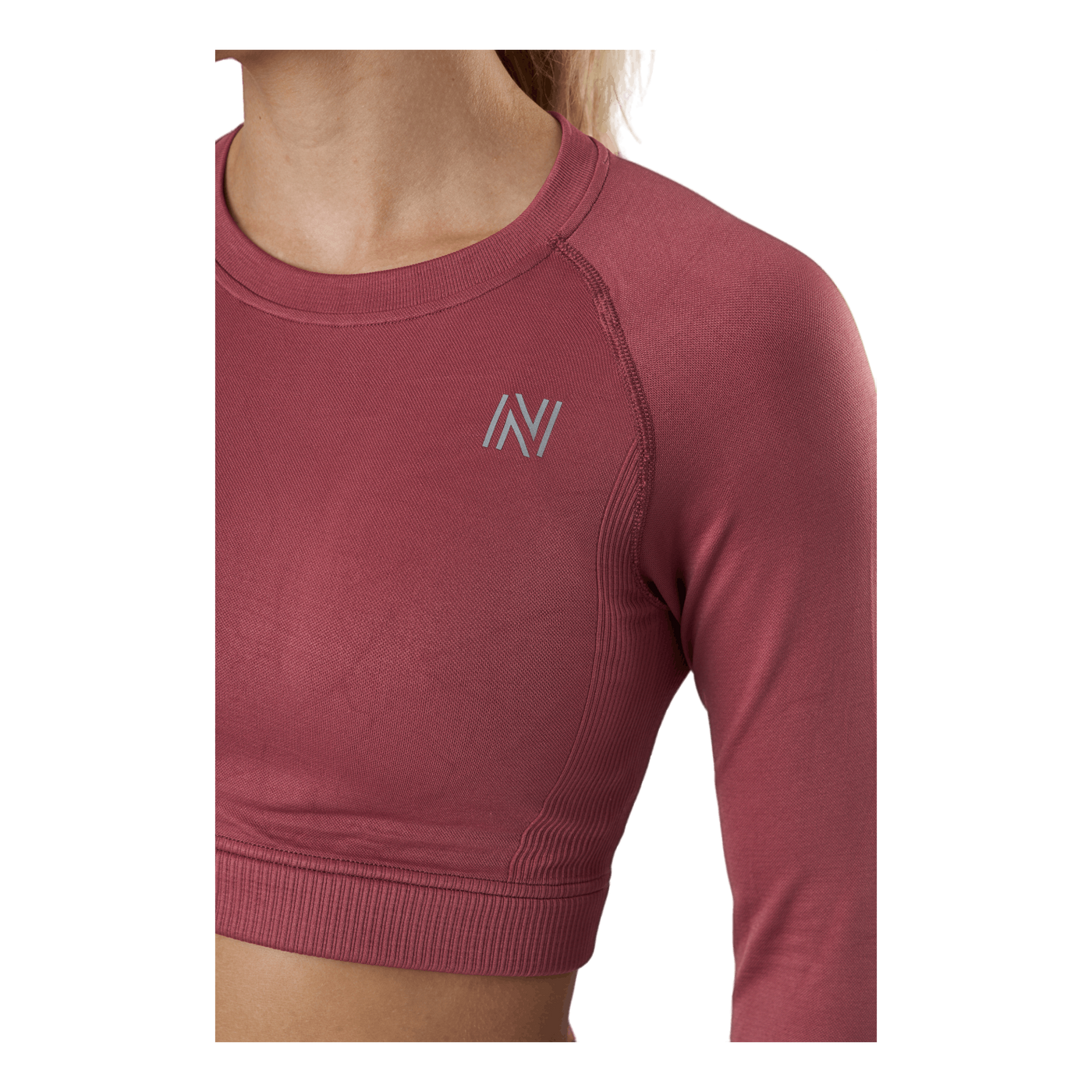 Molly Seamless Ls Crop Top Rose