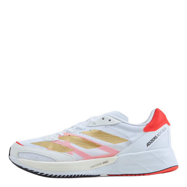 Adizero Adios 6 Tokyo Shoes Cloud White / Gold Metallic / Solar Red