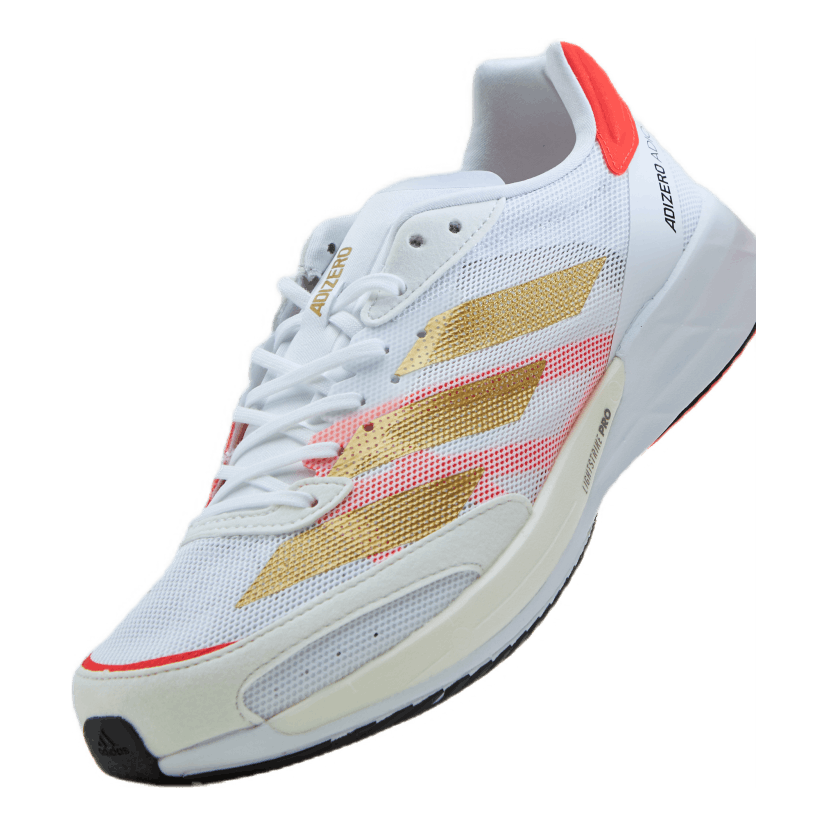 Adizero Adios 6 Tokyo Shoes Cloud White / Gold Metallic / Solar Red