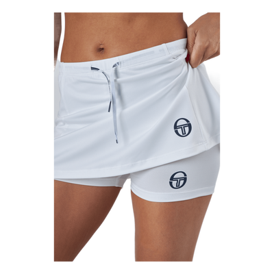 Eva Skort White/navy