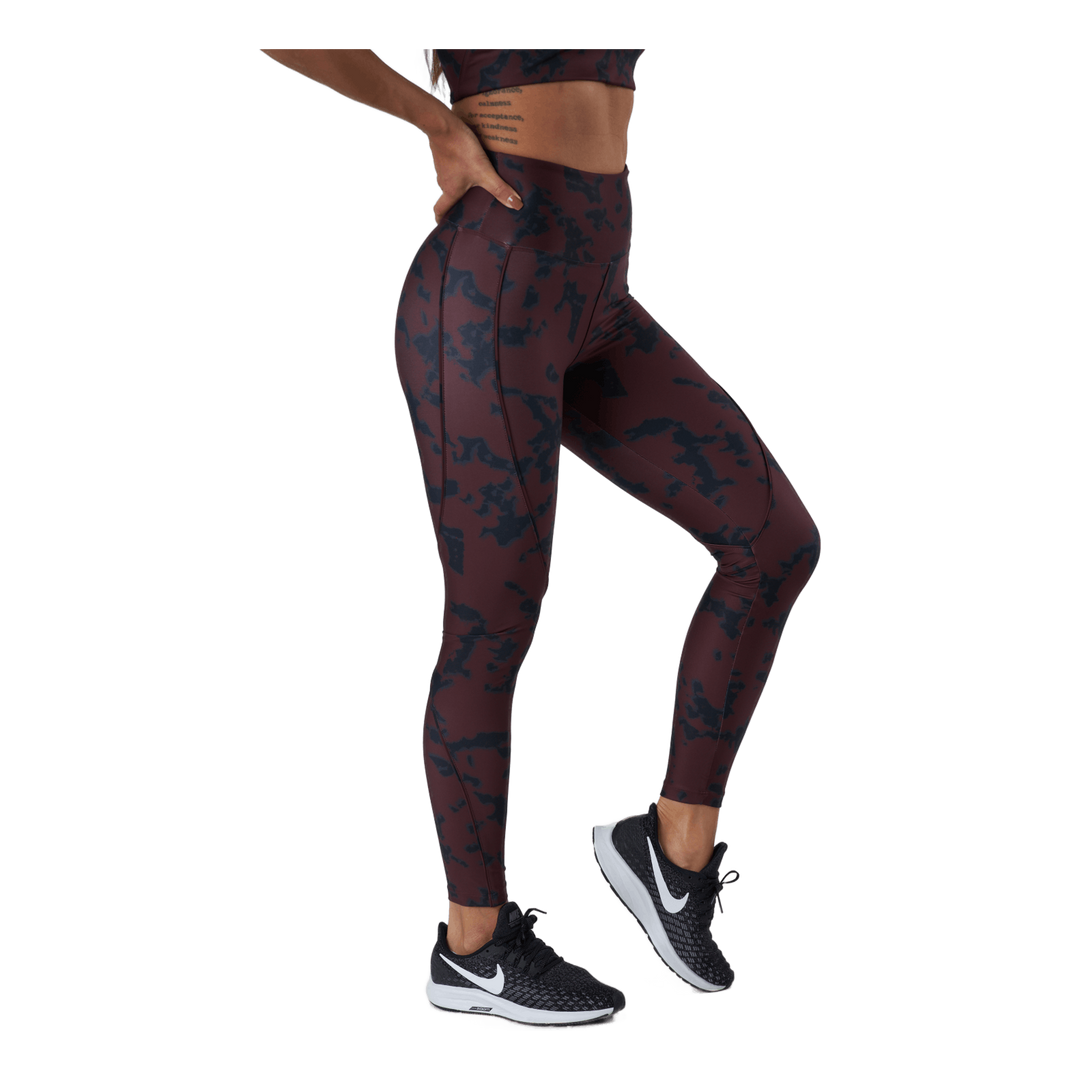 Printed Piping Tights Black Miniature Myth