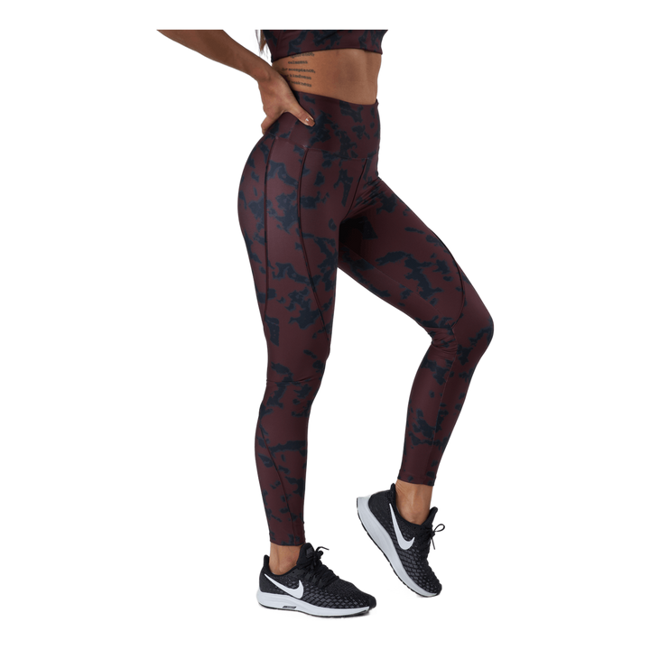 Printed Piping Tights Black Miniature Myth
