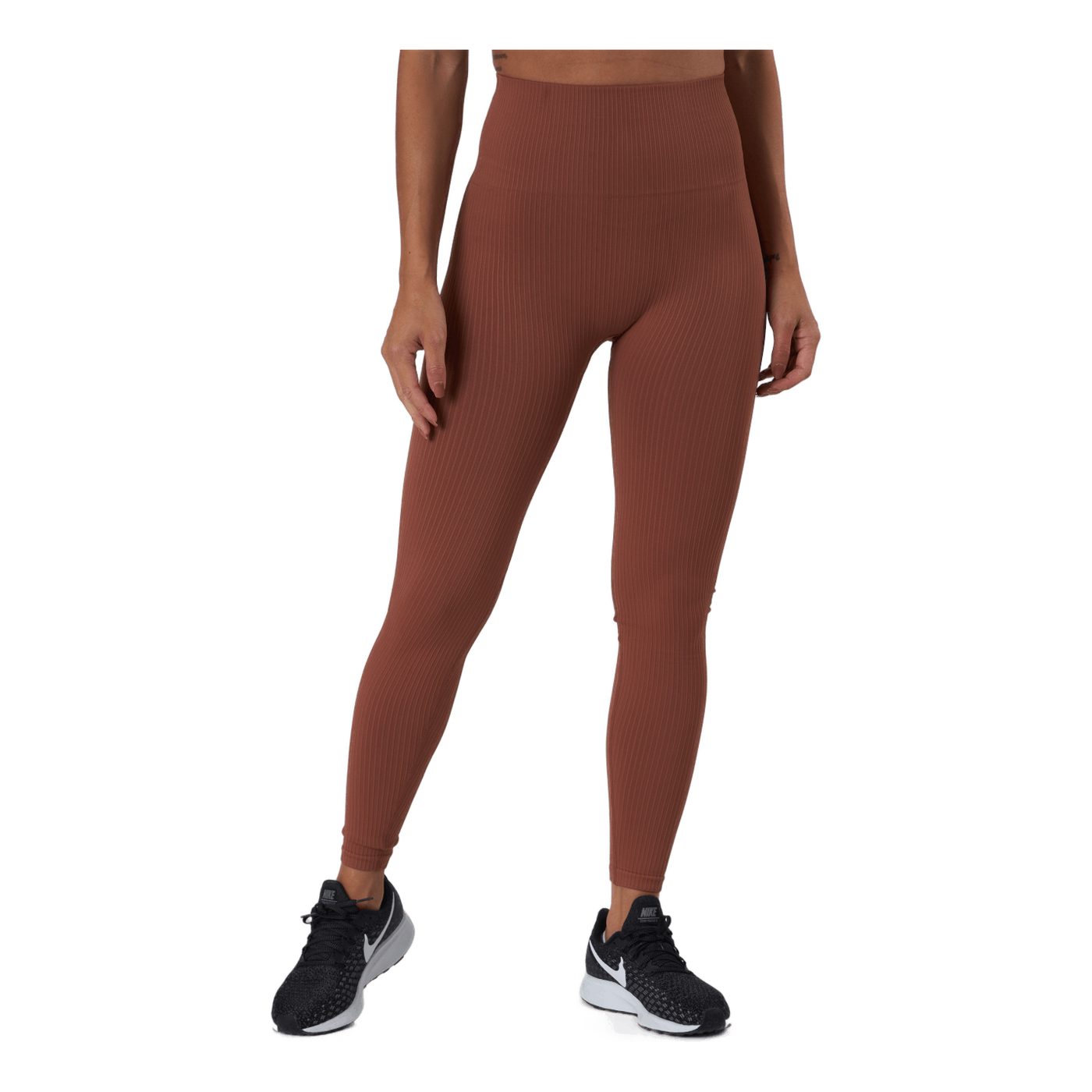 Seamless Rib Tights Copper Brown