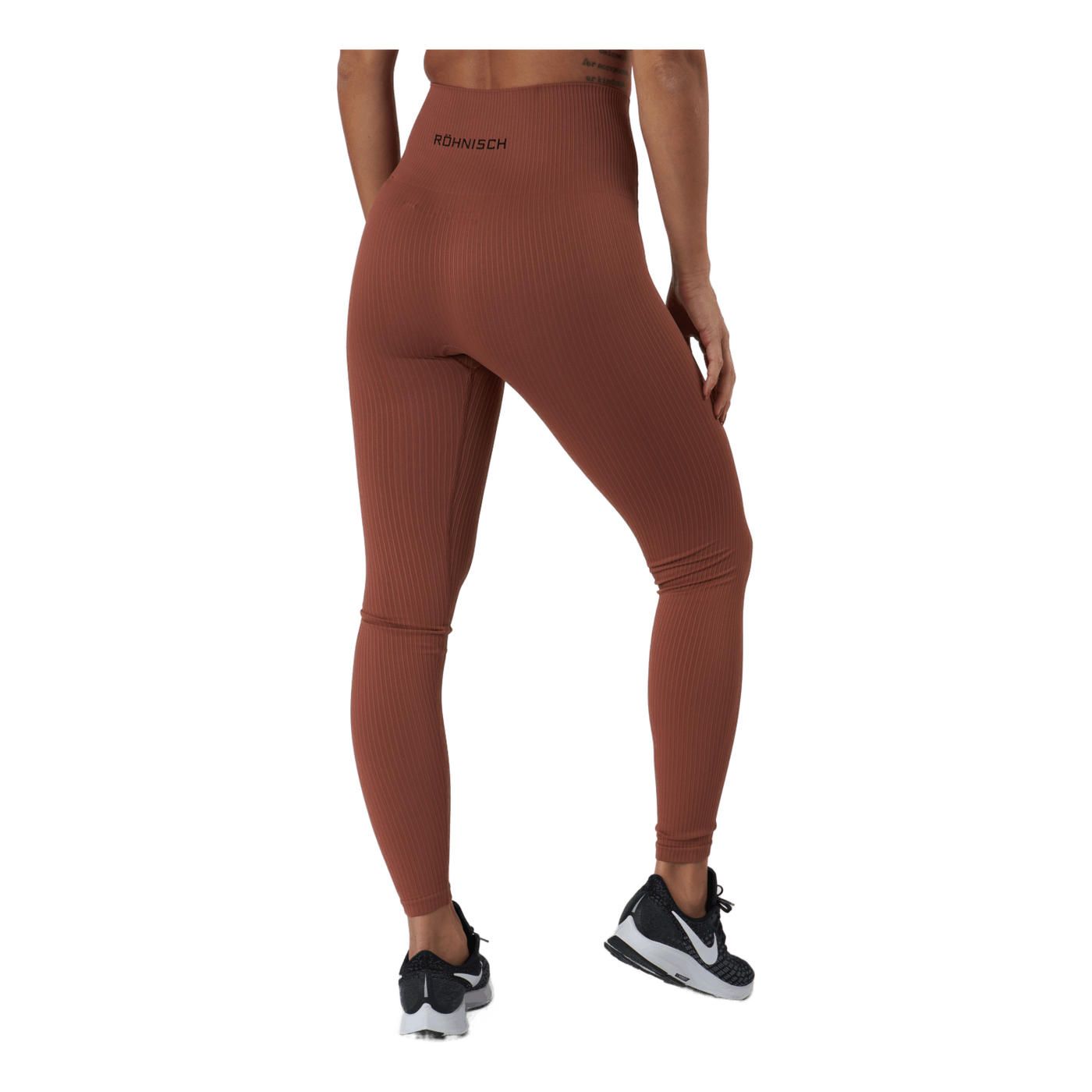 Seamless Rib Tights Copper Brown