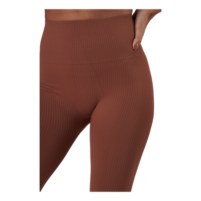 Seamless Rib Tights Copper Brown