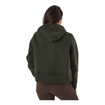 Oversized Zip Hood Forest Green