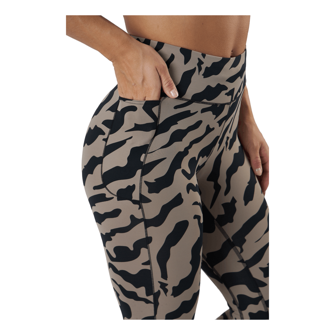 Iconic Printed 7/8 Tights Escape Grey