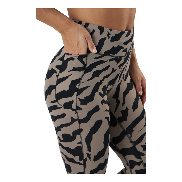 Iconic Printed 7/8 Tights Escape Grey