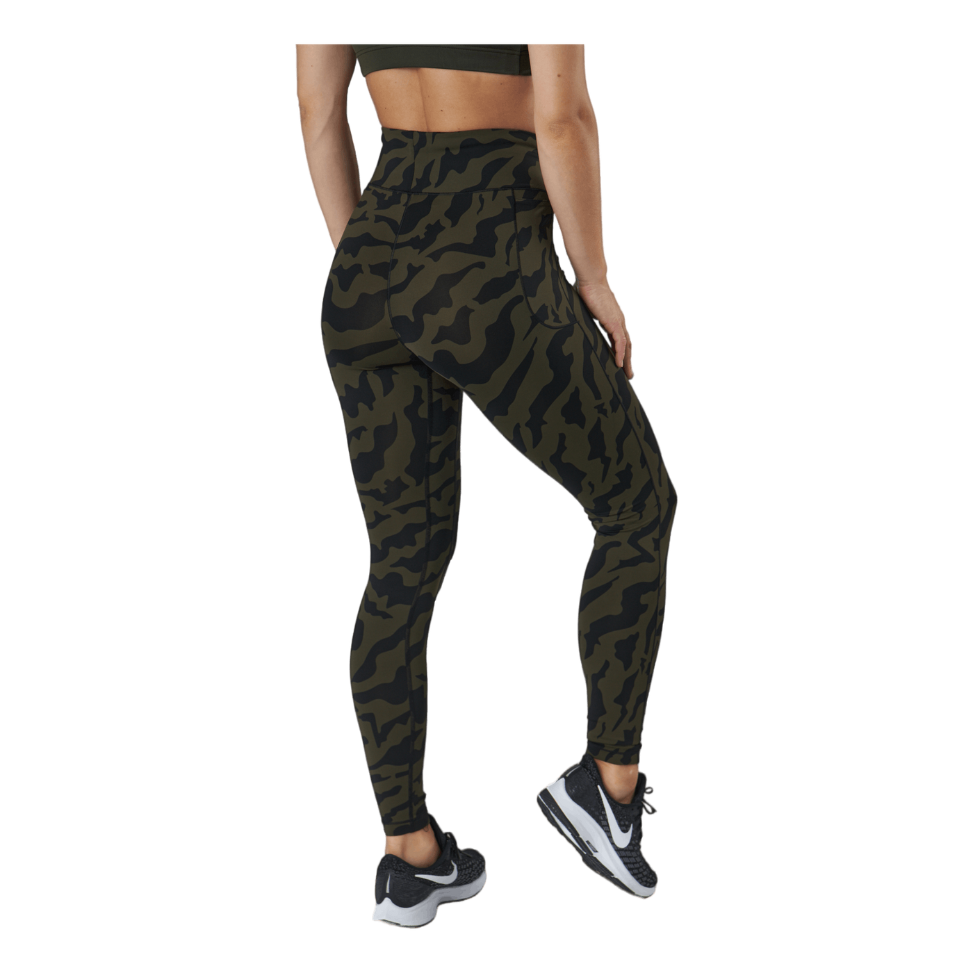 Iconic Printed 7/8 Tights Escape Green