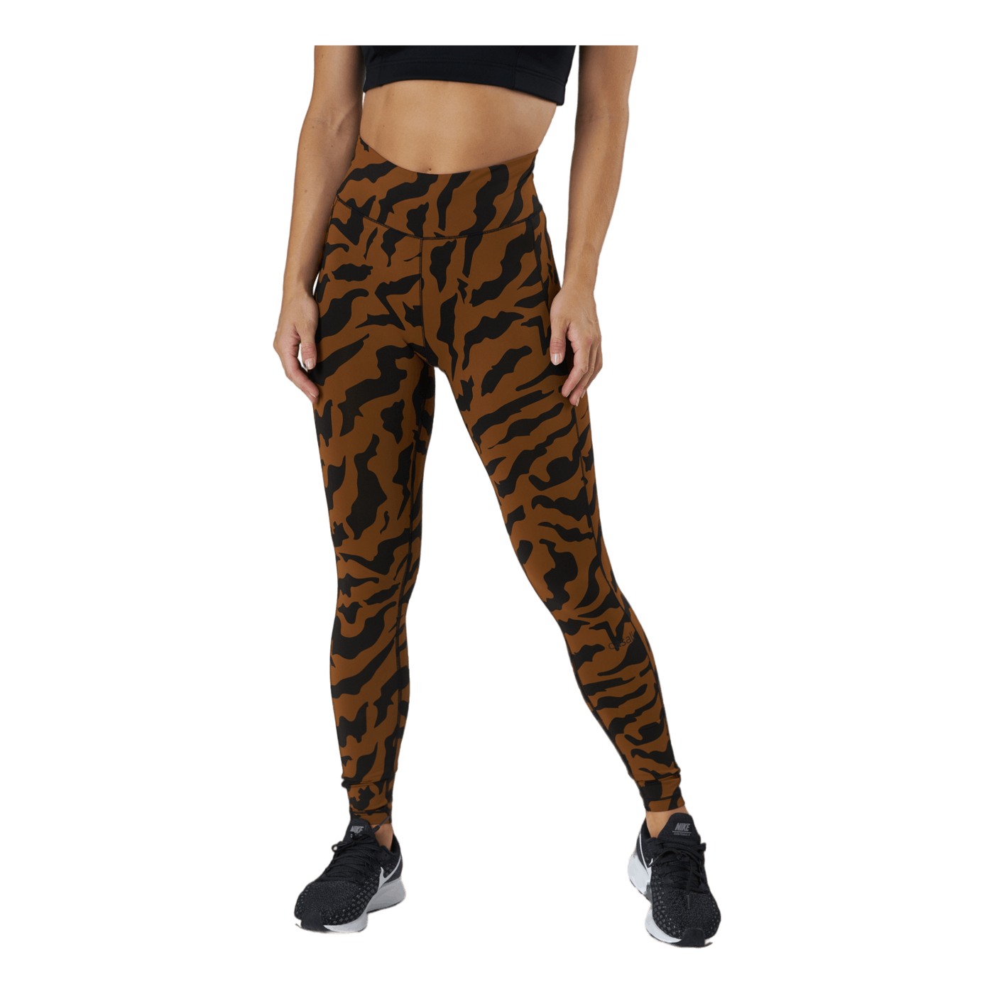 Iconic Printed 7/8 Tights Escape Brown