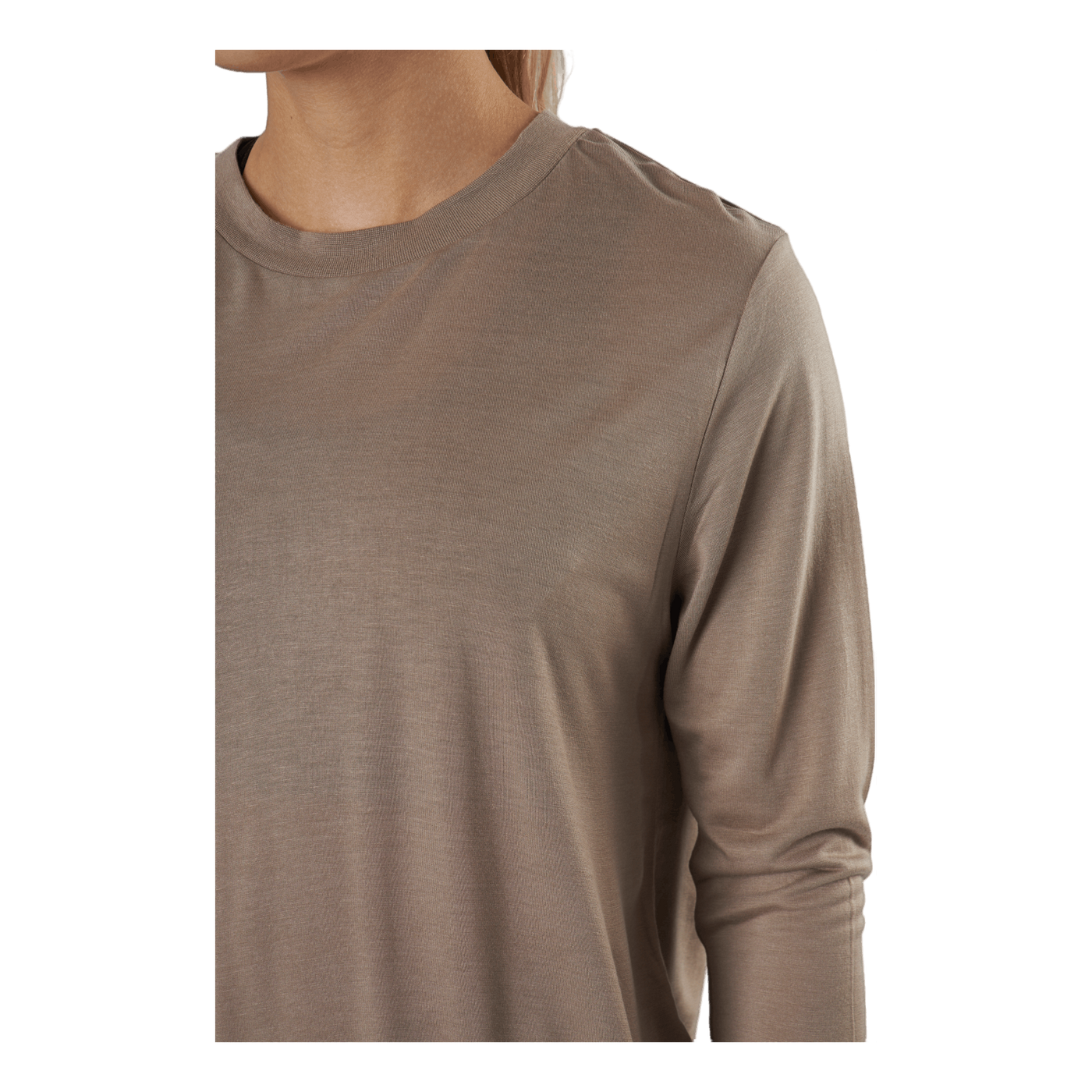 Ease Crew Neck Taupe Grey