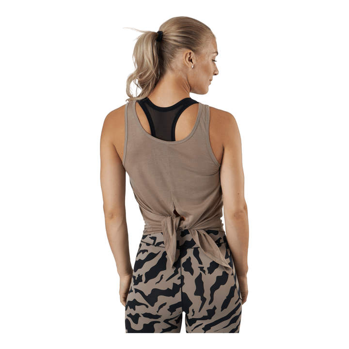 Tie Back Tank Taupe Grey