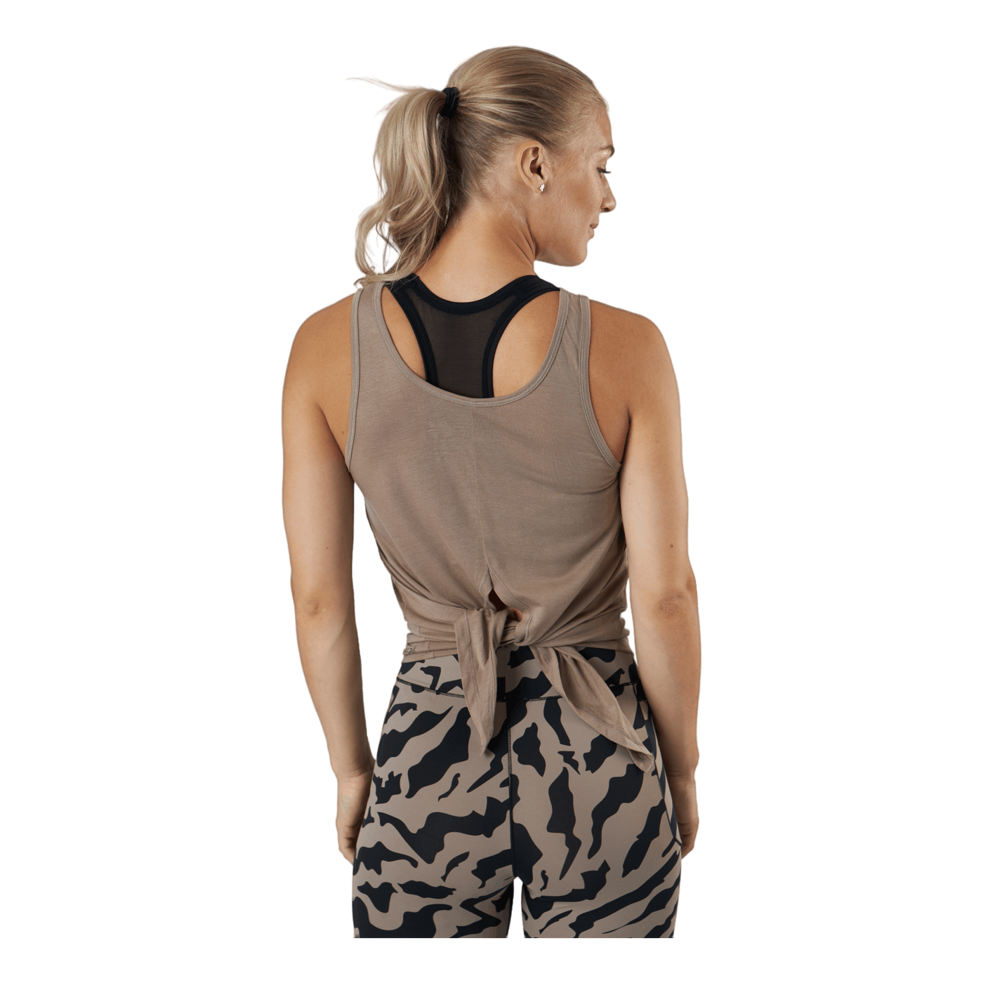 Tie Back Tank Taupe Grey
