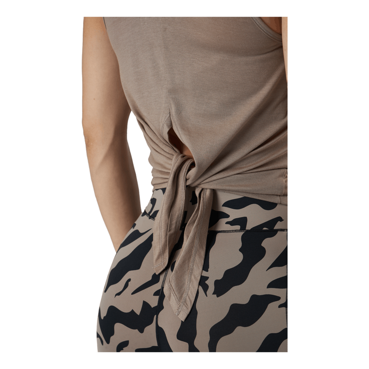 Tie Back Tank Taupe Grey