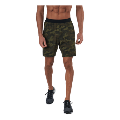 M Printed Elastic Shorts Action Green