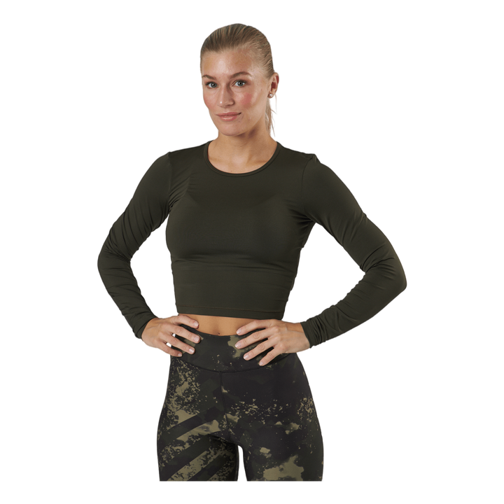 Crop Long Sleeve Forest Green