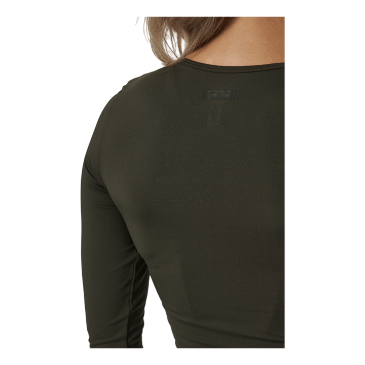 Crop Long Sleeve Forest Green