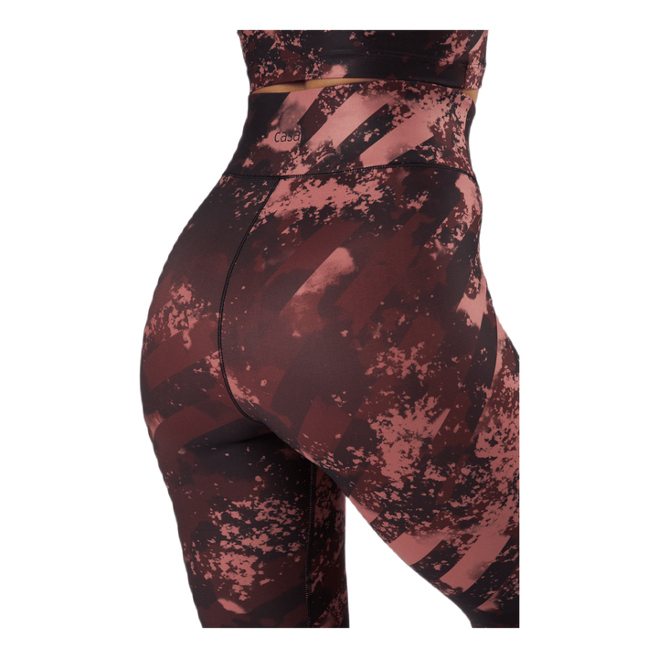 Printed Sport Tights Boost Red