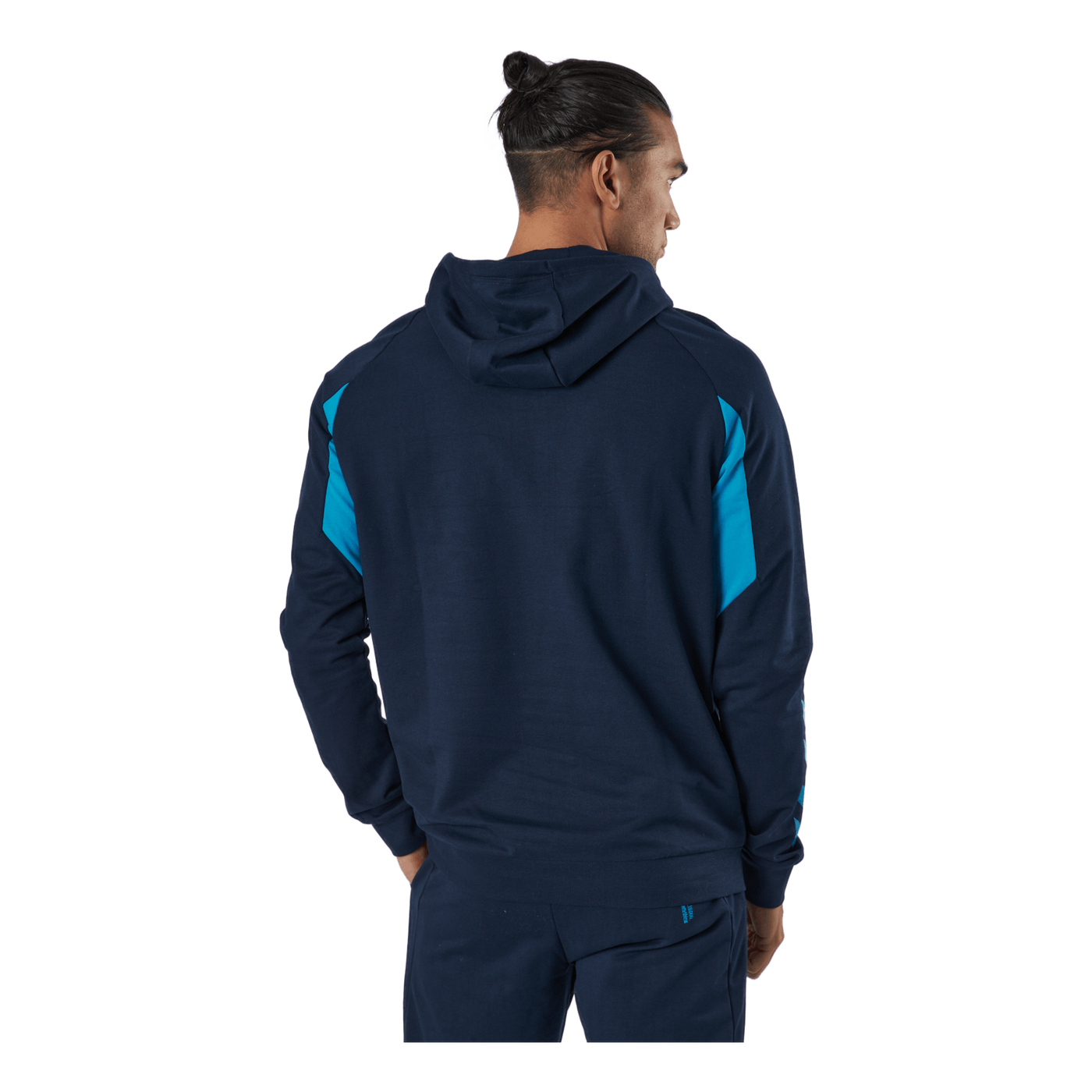 Hmlaction Cotton Hoodie Black Iris/atomic Blue
