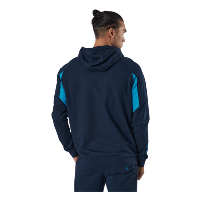 Hmlaction Cotton Hoodie Black Iris/atomic Blue