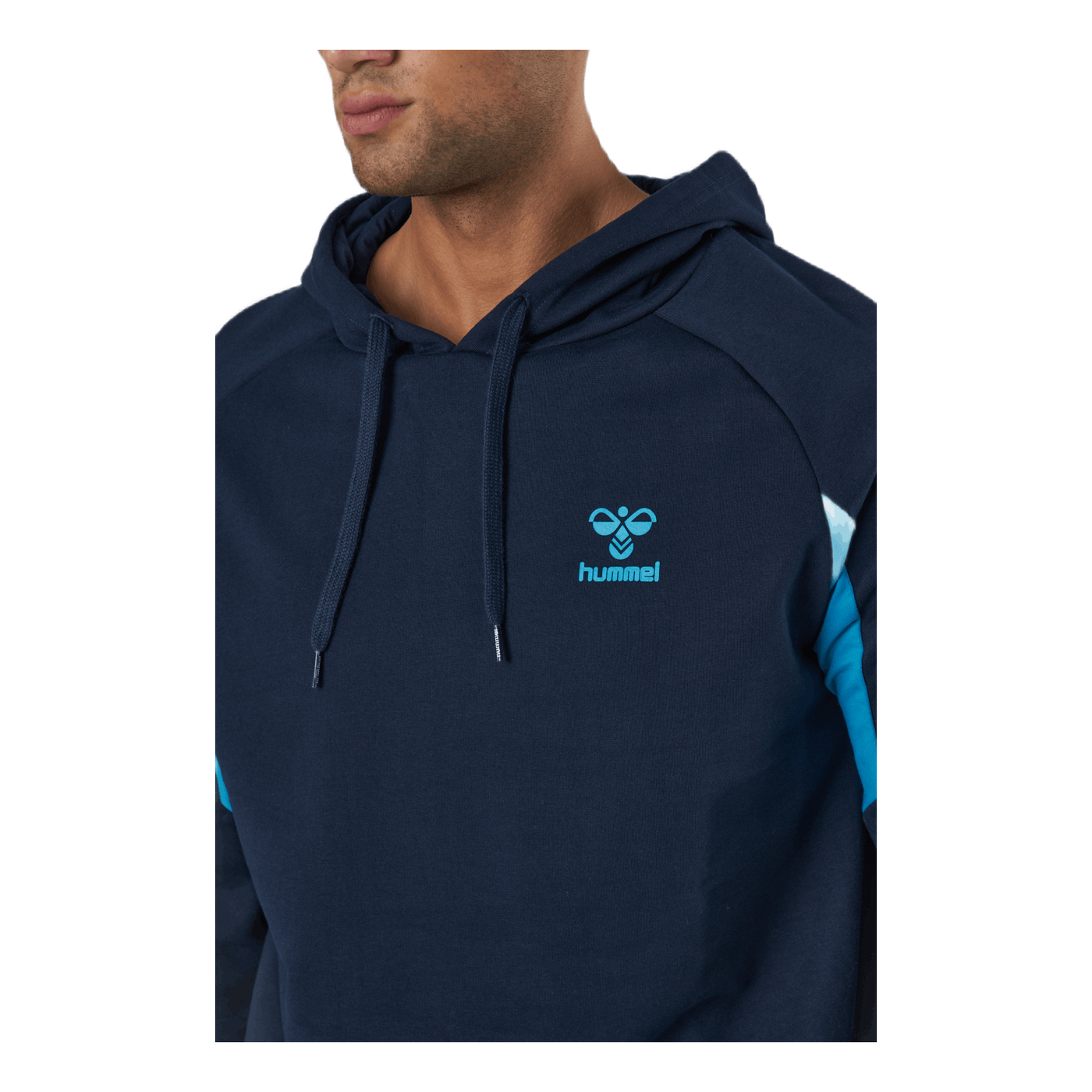 Hmlaction Cotton Hoodie Black Iris/atomic Blue