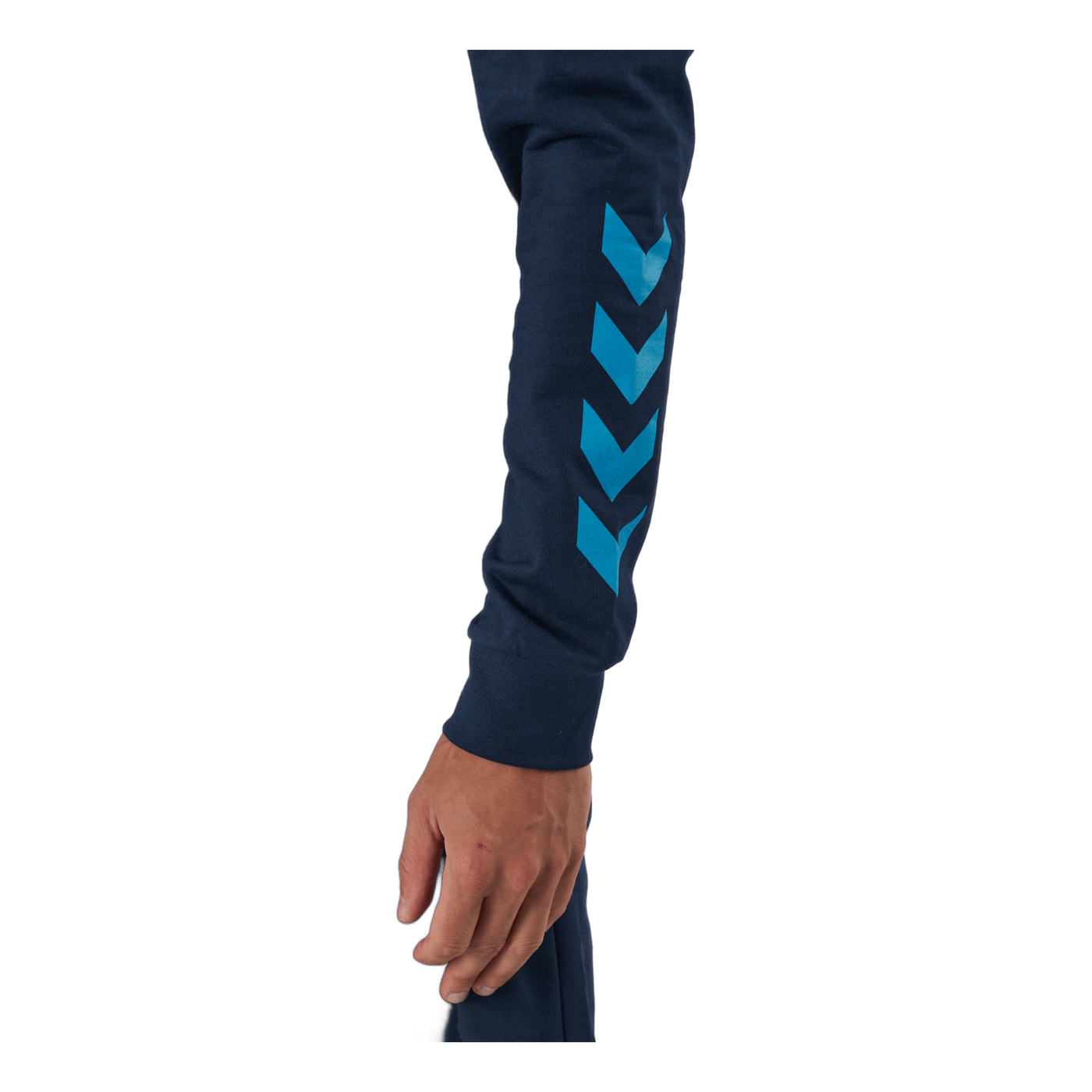 Hmlaction Cotton Hoodie Black Iris/atomic Blue