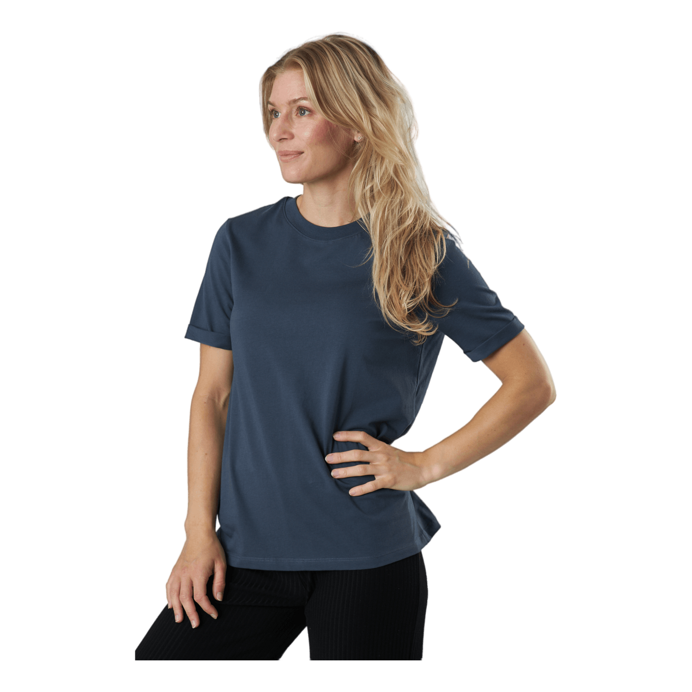 Pcria Ss Fold Up Solid Tee Noo Ombre Blue