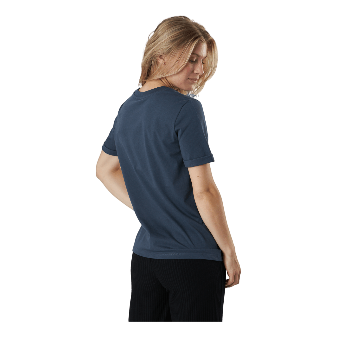 Pcria Ss Fold Up Solid Tee Noo Ombre Blue