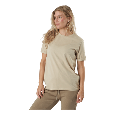Pcria Ss Fold Up Solid Tee Noo White Pepper