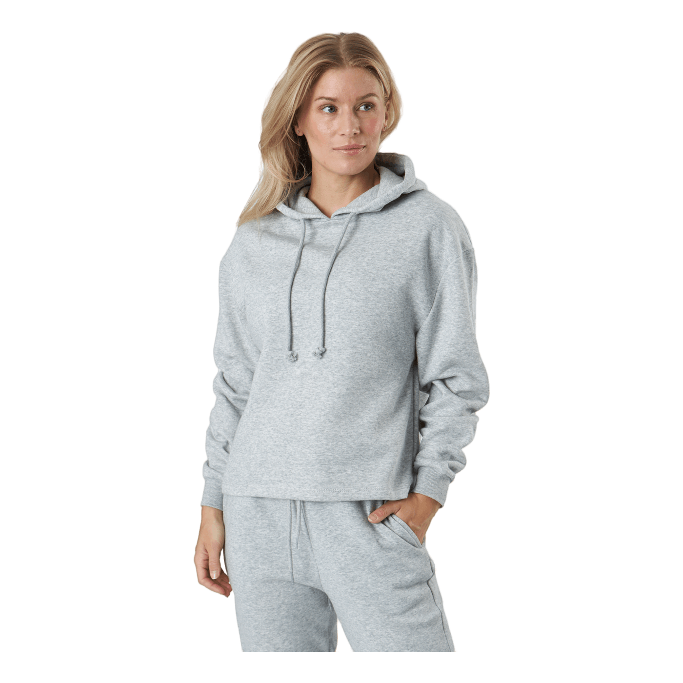 Pcchilli Ls Hoodie Noos Bc Light Grey Melange