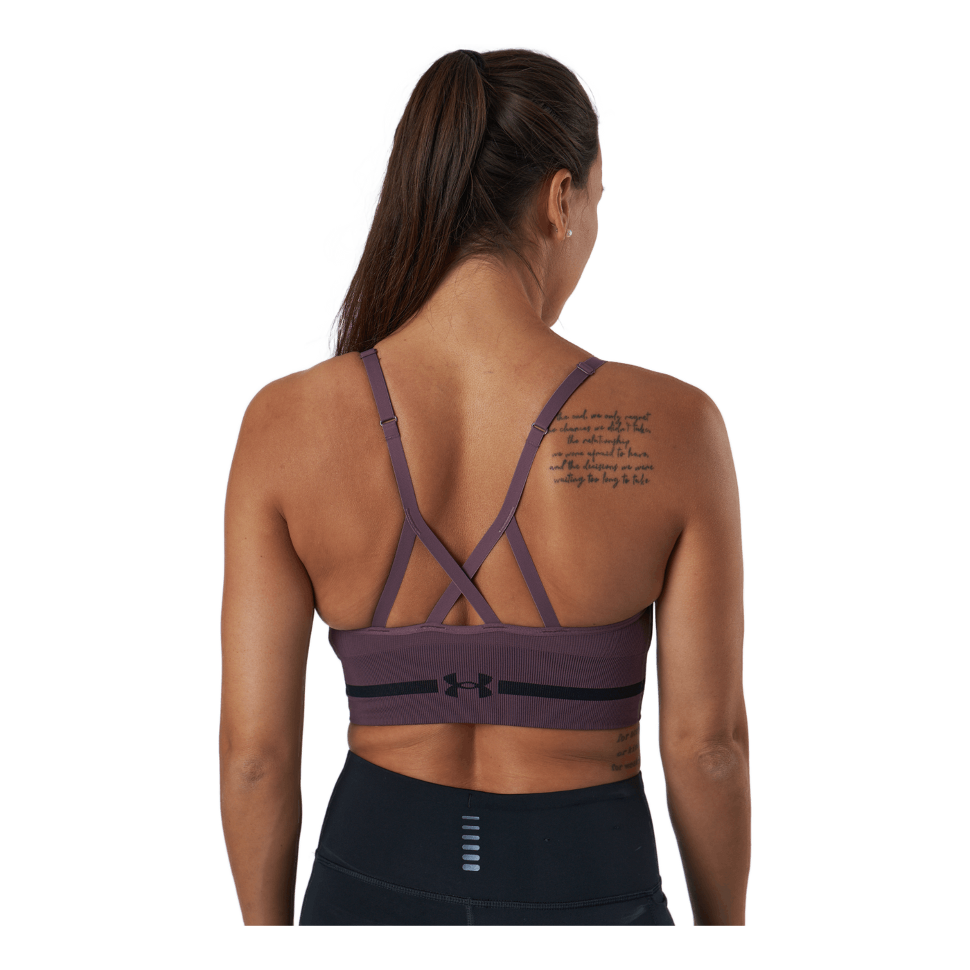 Ua Seamless Low Long Bra Ash Plum