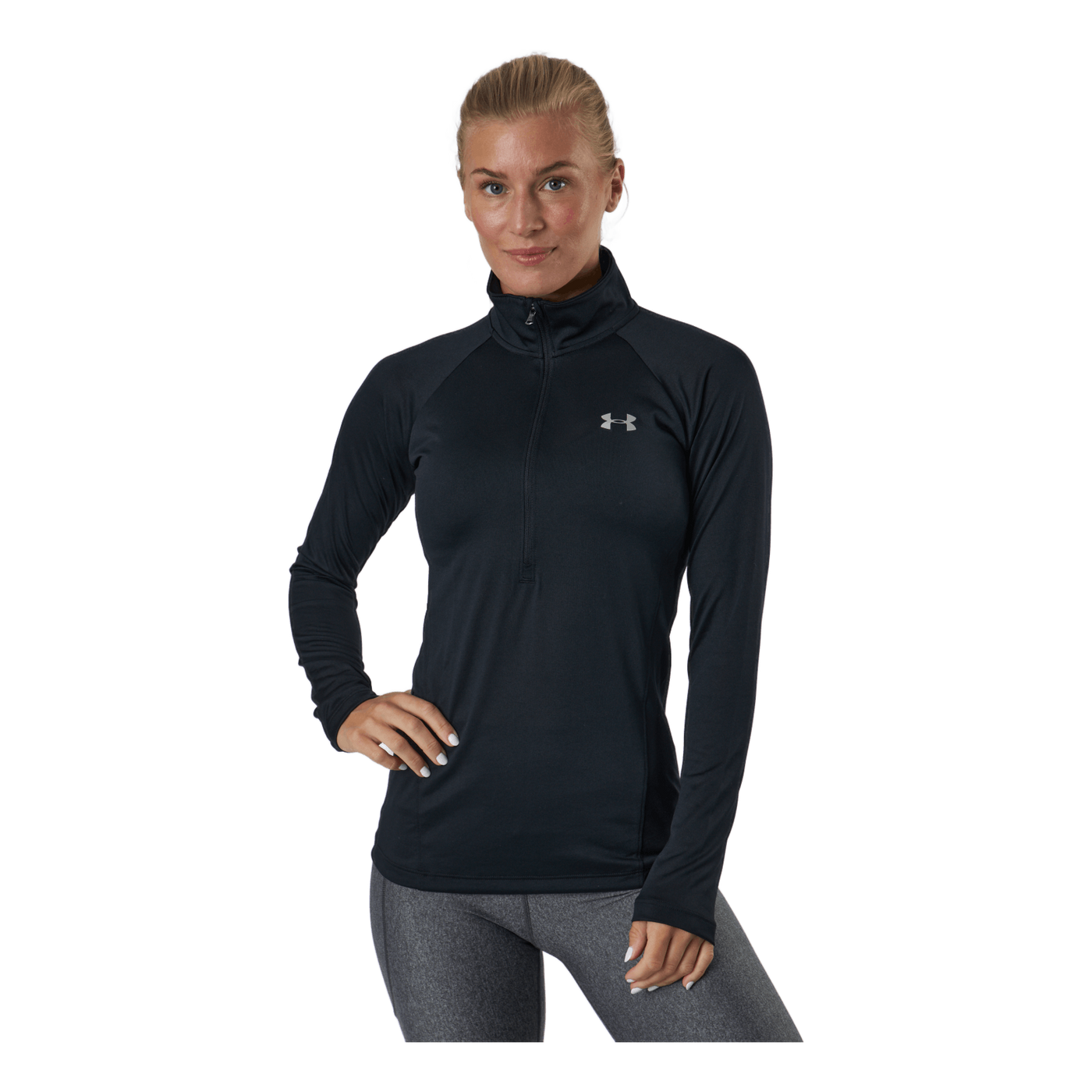 Tech 1/2 Zip - Solid Black