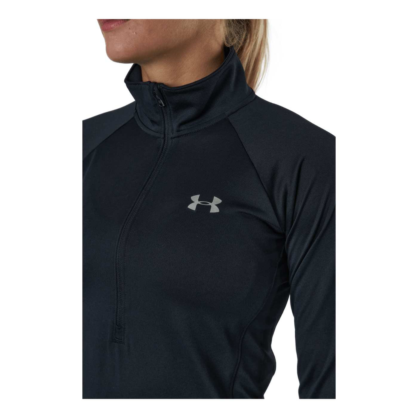 Tech 1/2 Zip - Solid Black