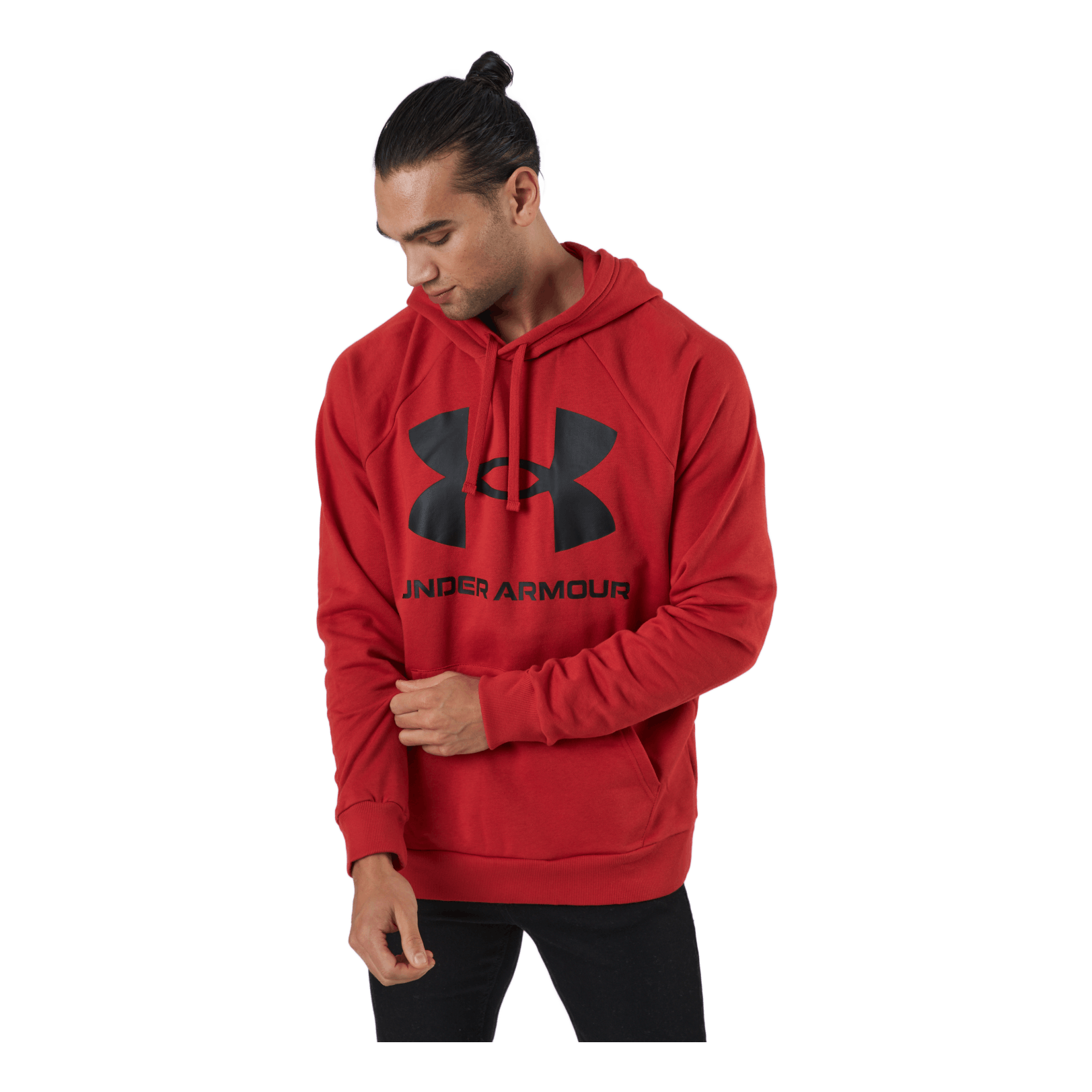 Ua Rival Fleece Big Logo Hd Radiant Red Under Armour Runforest