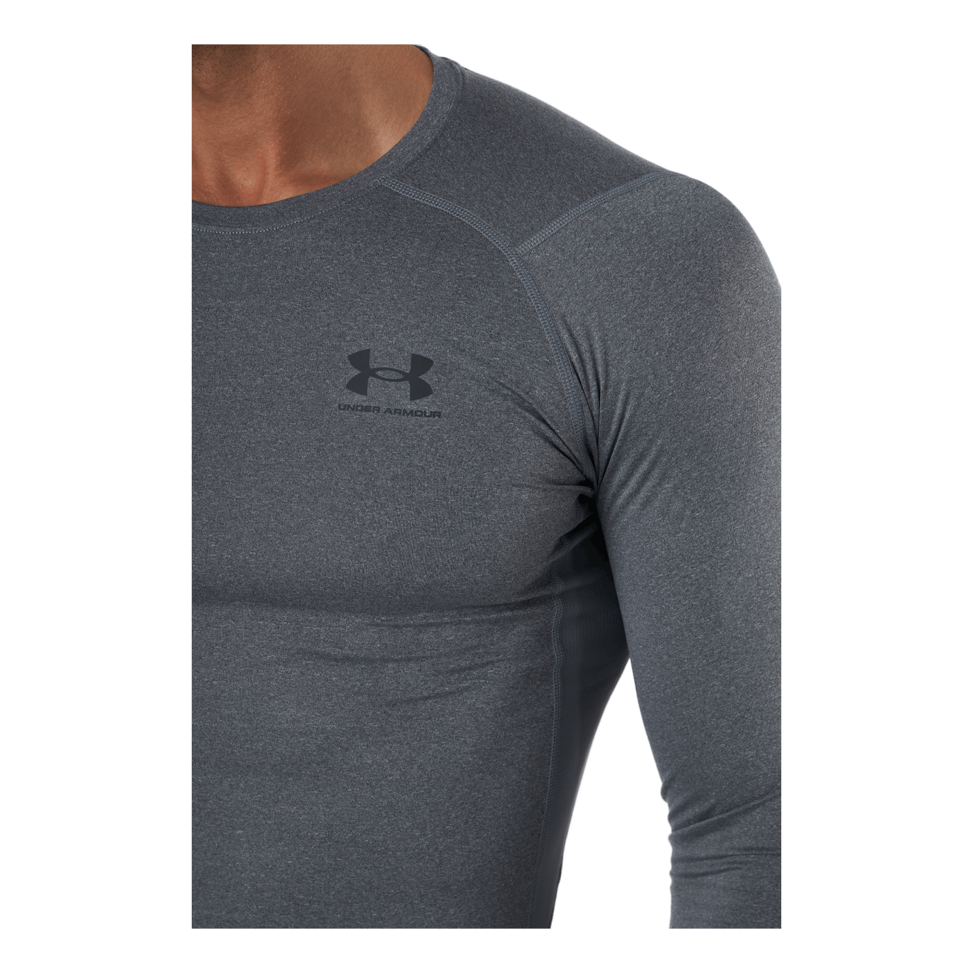 Ua Hg Armour Comp Ls Carbon Heather