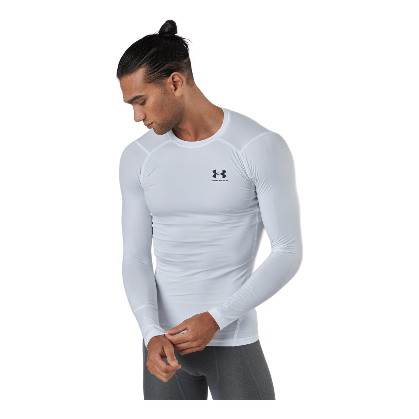 Ua Hg Armour Comp Ls White