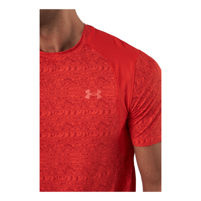 Ua Iso-chill Run Printed Ss Dark Orange