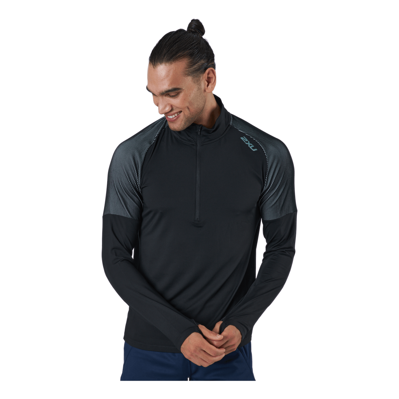 Light Speed 1/2 Zip Black/silver Reflective